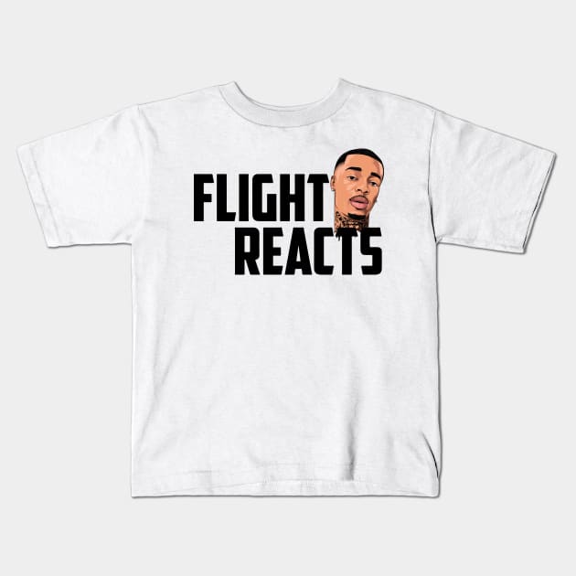 Flight Reacts with head (Black) Kids T-Shirt by Justbrian